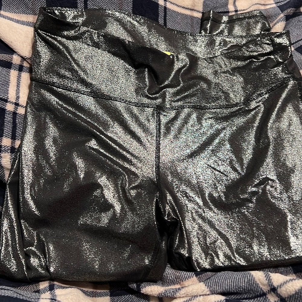 Never worn fitted gray glitter leggings